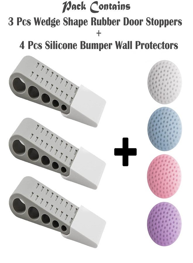 STORE 2508 Store2508 Combo of Door Stopper & Wall Protector Door Bumper Guards Pack of 7 - Image 2